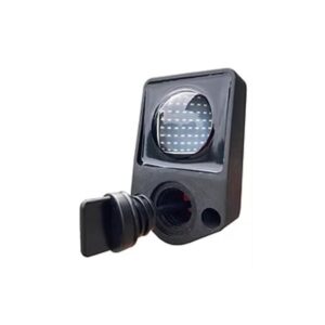 AquaIDEA JB3W 10W COB LED underwater marine transom light emitting a bright cool white glow.