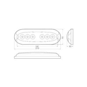 AquaIDEA JB12W 10W marine transom light emitting a bright cool white glow underwater.