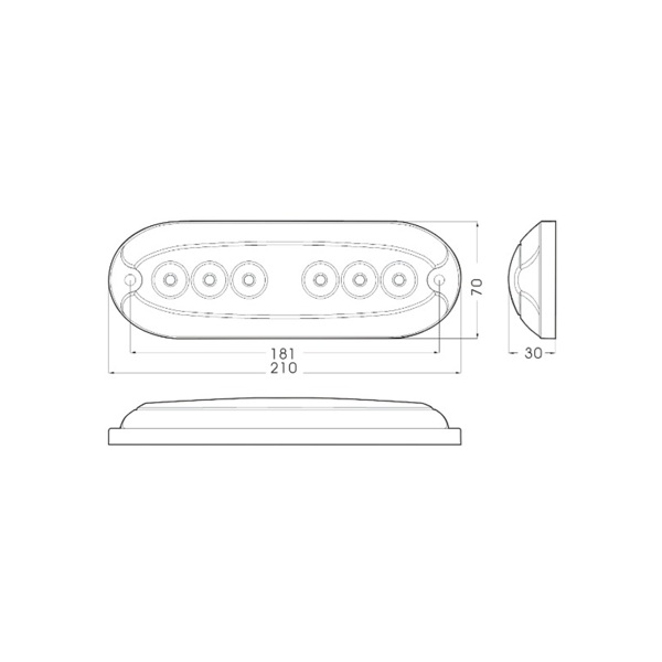 AquaIDEA JB12W 10W marine transom light emitting a bright cool white glow underwater.