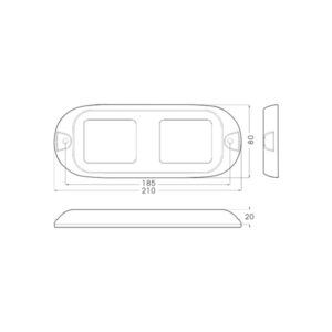 AquaIDEA JB40L 60W marine transom light emitting a bright cool white glow underwater.