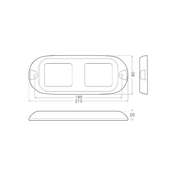 AquaIDEA JB40L 60W marine transom light emitting a bright cool white glow underwater.