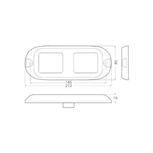 AquaIDEA JB40L 60W marine transom light emitting a bright cool white glow underwater.