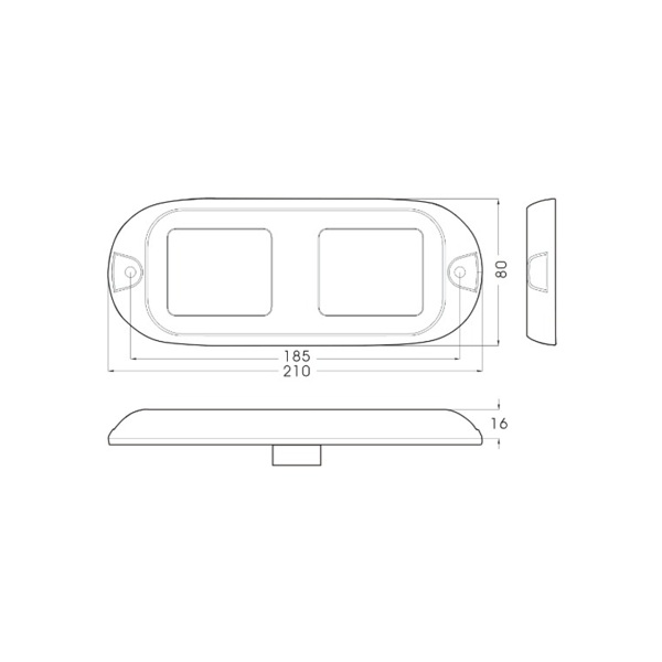 AquaIDEA JB40L 60W marine transom light emitting a bright cool white glow underwater.